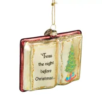 Kerstornament Boek Glas 1st