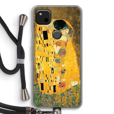 Der Kuss: Pixel 4a Transparant Hoesje met koord