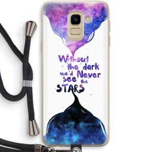 Stars quote: Samsung Galaxy J6 (2018) Transparant Hoesje met koord
