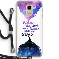 Stars quote: Samsung Galaxy J6 (2018) Transparant Hoesje met koord