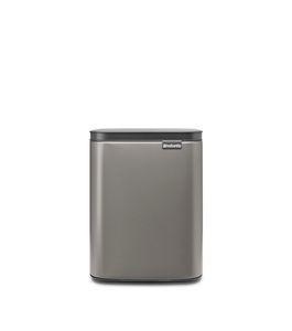 Brabantia bo afvalemmer 7 liter met kunststof binnenemmer platinum