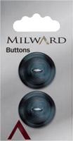 Milward Knoop Gemarmerd Blauw 20mm (2 stuks)