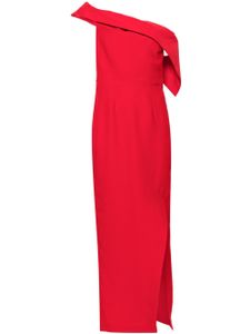 Roland Mouret robe longue à épaules dénudées - Rouge