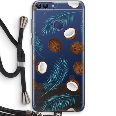Kokosnoot roze: Huawei P Smart (2018) Transparant Hoesje met koord