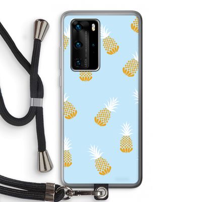 Ananasjes: Huawei P40 Pro Transparant Hoesje met koord