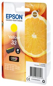 Epson Oranges Singlepack Yellow 33 Claria Premium Ink