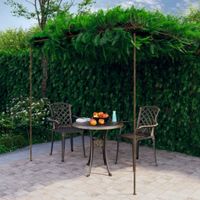 VidaXL Tuinpergola 3x3x2,5 m ijzer antiekbruin VidaXL Tuinpergola 3x3x2,5 m ijzer antiekbruin