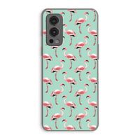 Flamingoprint groen: OnePlus Nord 2 5G Transparant Hoesje Flamingoprint groen: OnePlus Nord 2 5G Transparant Hoesje