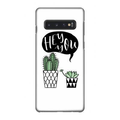 Hey you cactus: Samsung Galaxy S10 4G Volledig Geprint Hoesje