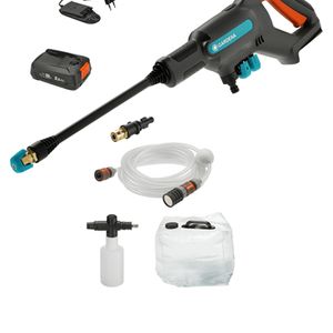 Gardena AquaClean 24/18V P4A hogedrukreiniger Compact Batterij/Accu 250 L/u Zwart, Blauw, Oranje