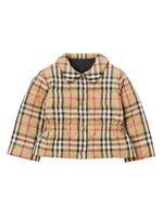 Burberry Kids doudoune réversible à carreaux - Tons neutres