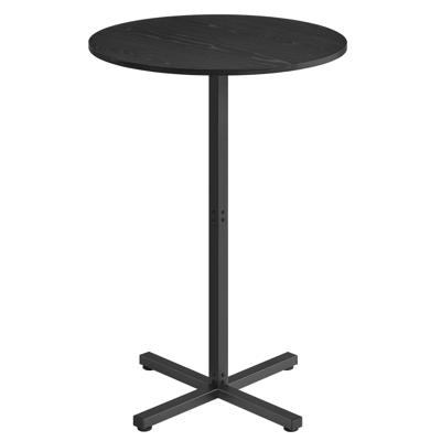 Ronde hoge bartafel voor woonkamer eetkamer of balkon, Ebbenhout Zwart