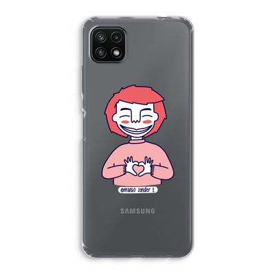 Hartje: Samsung Galaxy A22 5G Transparant Hoesje
