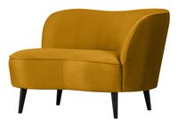 WOOOD Lounge Fauteuil 'Sara' Rechts, Velvet, kleur Oker