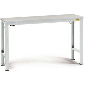 Manuflex LU7066.7035 ESD ESD-werktafel universele speciale reden tafel met kunststof plaat, bxdxh = 1500 x 1000 x 728-1028 mm Grijs-wit (RAL 7035)