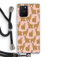 Alpacas: Samsung Galaxy Note 10 Lite Transparant Hoesje met koord
