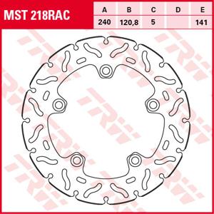 TRW Remschijf, remschijven voor de moto, MST218RAC