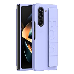 Lunso - Samsung Galaxy Z Fold5 hoes met polsband - wrist strap - Lila