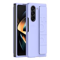 Lunso - Samsung Galaxy Z Fold5 hoes met polsband - wrist strap - Lila