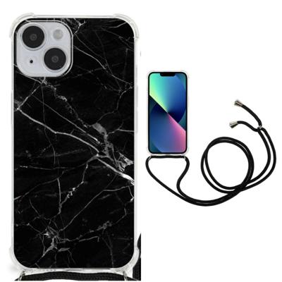 iPhone 14 Anti-Shock Hoesje Marmer Zwart - Origineel Cadeau Vader iPhone 14 Anti-Shock Hoesje Marmer Zwart - Origineel Cadeau Vader