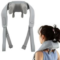 Nacken- en Schoudermassageapparaat 4D Shiatsu Rugmassageapparaat met Diepe Weefsel Kneten Grijs