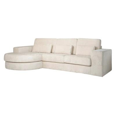 Sofa Felix 2,5-zits + lounge links rond white chenille