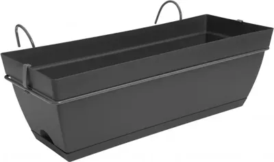 Easyday balkonbak smile curve set 50x18x27 cm zwart