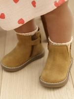 Elastische leren laarsjes voor meisjesbaby's camel