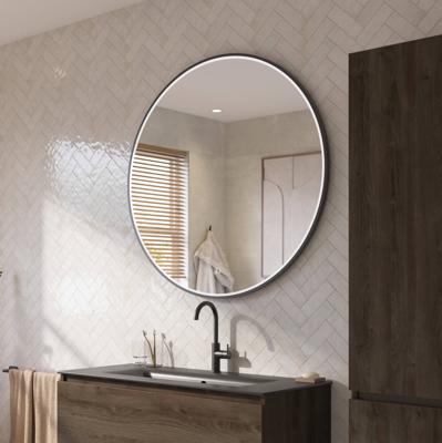 Ben Circulo ronde spiegel met LED verlichting en anti-condens Ø100cm mat zwart