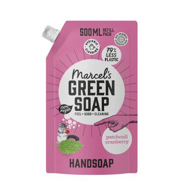 Handzeep patchouli & cranberry navul