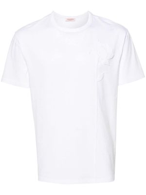 Valentino Garavani t-shirt à fleurs brodées - Blanc