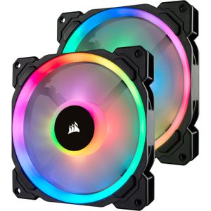 LL140 RGB LED PWM fan - 2 Fan Pack Case fan