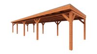 Trendhout Overkapping Refter XL 1440x400 cm- Plat dak- Onbehandeld lariks Douglas hout- Trendhout