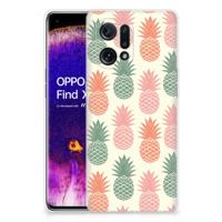 OPPO Find X5 | Siliconen Case | Ananas