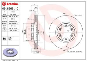 Brembo Remschijven 09.8965.10