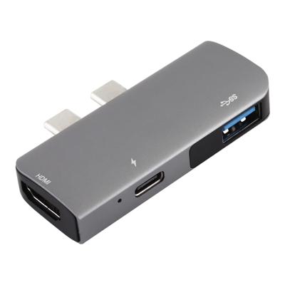 Dubbele USB-C/type-C naar PD-poort + USB 3 0 + HDMI multifunctionele uitbreidings HUB adapter