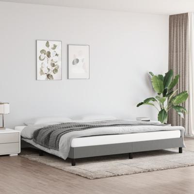 Bedframe zonder matras stof donkergrijs 200x200 cm