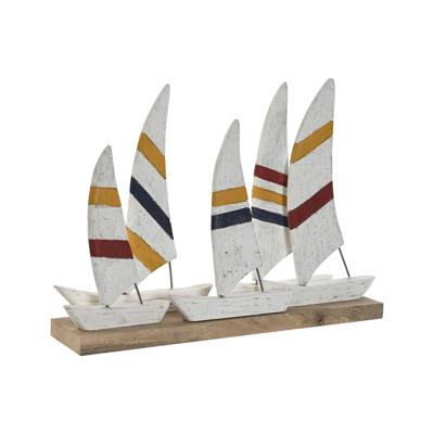 Decoratieve figuren Home ESPRIT Wit Marineblauw 67,5 x 13,5 x 46 cm