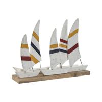 Decoratieve figuren Home ESPRIT Wit Marineblauw 67,5 x 13,5 x 46 cm