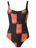 Amir Slama printed swimsuit - Noir - thumbnail