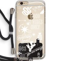 Good vibes: iPhone 6 PLUS / 6S PLUS Transparant Hoesje met koord