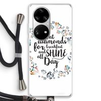 Diamonds: Huawei P50 Pro Transparant Hoesje met koord Diamonds: Huawei P50 Pro Transparant Hoesje met koord
