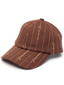 Jacquemus Pet met geborduurd logo - Bruin