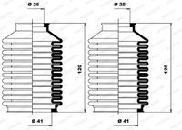 Stuurhoes, stuureenheid MOOG, Inbouwplaats: Vooras links en rechts, u.a. für VW, Seat