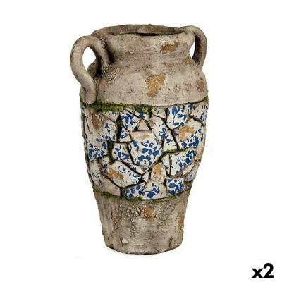 Decoratief tuinfiguur Ibergarden Polyresin Vaas 21 x 34,5 x 28 cm (2 Stuks)