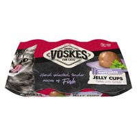 Voskes Jelly Cups tonijn met krab kattensnack (6x25 g) 12 verpakkingen (72 x 25 g)