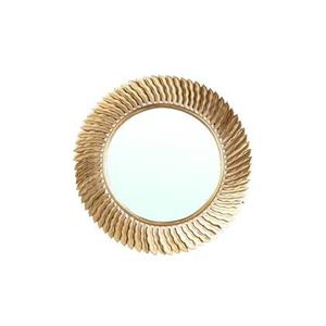 PTMD Posh Gold iron mirror leafs frame round