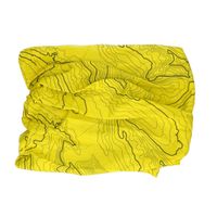 Multifunctionele morf sjaal geel met contour print voor volwassen - thumbnail