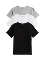 Tommy Hilfiger 3-pak Heren Katoenen T-Shirt V-hals - Basic ondershirts korte mouw - Ronde hals - Copy