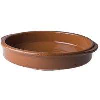 Tapas ovenschaal/serveerschaal 1,2 liter rond terracotta 23 cm